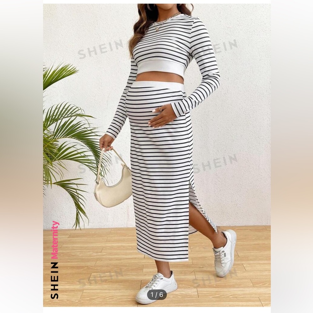 SHEIN Maternity Top & Skirt
